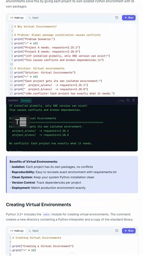Python Virtual Environments - venv, pip, requirements.txt & Dependenc… — in 30 seconds #Networking