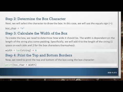 How to Draw a Simple Box Around a String in Python