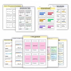 2nd Grade Measurement Word Problems: Printable Worksheets (PDF) - Etsy UK