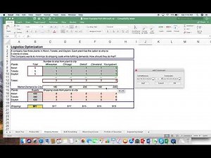 Solver Optimization Logistics Cost Minimization