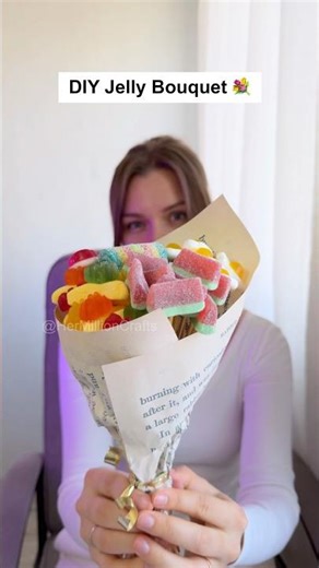 DIY Jelly Bouquet 💐Cute Gift Idea & Simple Craft #diy #craft #trending #handmade