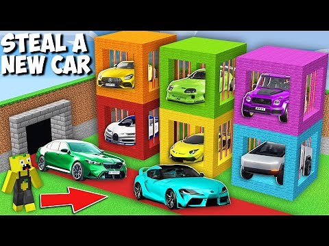 I Stole ALL SECRET CARS in Minecraft ! HOW TO STEAL NEW RAREST CAR ?