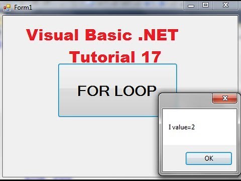 Visual Basic .NET Tutorial 17 - Understanding For Loop in VB.NET