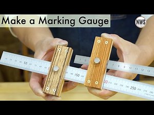 Make a ruler marking gauge with 3 kinds of precious wood