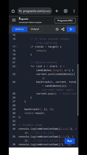 Combination Sum | Backtracking Problem in JavaScript | LeetCode Solution Explained