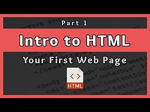 Introduction to HTML || Your First Web Page || Part 1