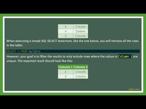 How to Select Unique Rows in SQL