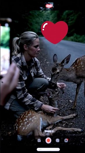 Vet Saves ❤️Baby Deer❤️, Then They Visit Home 🦌 #shorts #viral #viralshorts #foryou #shortsfeed #cat
