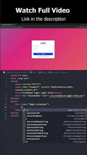 how to create creative login page in html and css #shorts #htmlcss #htmlform