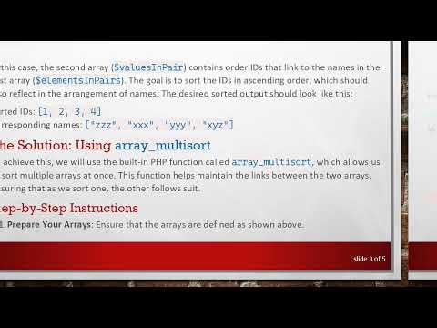 How to Sort an Array Based on Another Array in PHP