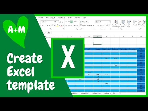 How to create an Excel template from an existing spreadsheet