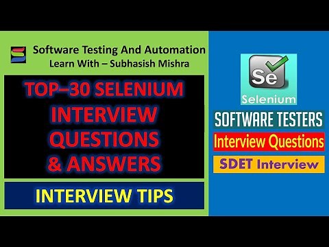 Top 30 Selenium Interview Questions and Answers for SDET