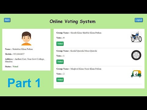 Online Voting System Project in PHP | Part 1 Tutorial | PHP Mini Project with Source Code |