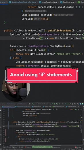 Avoid using ‘if’ statements #java #programmer #coding #codereview #softwareengineer #codinglife #youtuber #codingtiktok #tech #technology #work #amigoscode #fyp #fypシ #foryoupage #foryourpage #foryou