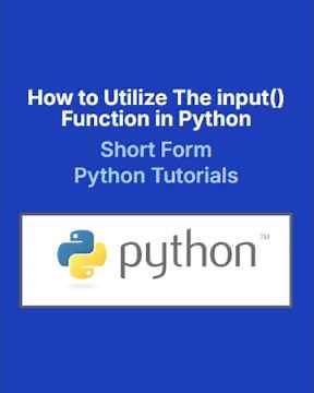 Python input() Function Tutorial | Get User Input for Beginners with Examples
