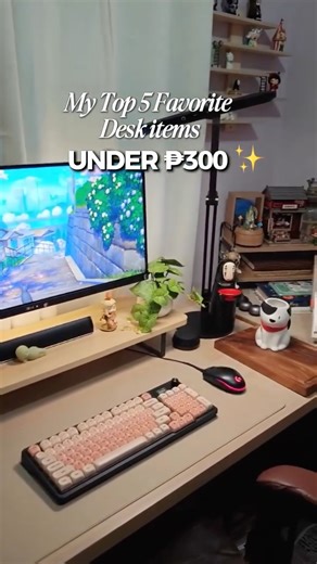 Rumi 🌙 on Instagram: "✨ Top 5 Favorite Desk Items ✨ It’s the little things that make a space feel cozy 🌿 These tiny upgrades made my desk calmer, cleaner, and so much more inspiring and the best part? All under ₱300 😭✨ Which one’s your favorite? Save this for your next desk upgrade ✨"