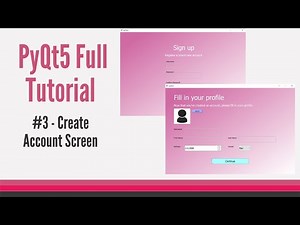 PyQt5 FULL Modern Gui Tutorial #3 - Create Account Form: GUI & Database [for beginners]