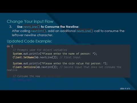 Resolving the Java Scanner Skipping Line Issue