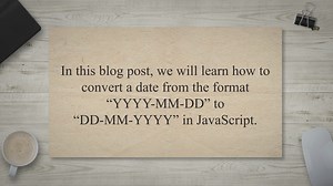 How To Convert Yyyy-Mm-Dd To Dd-Mm-Yyyy In Javascript