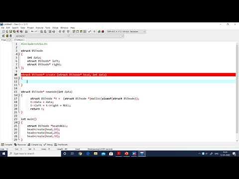 Program of Binary Search Tree in C Language