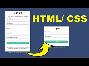 How to Create a Responsive Registration Form Using HTML & CSS | SignUp & Login form using HTML & CSS