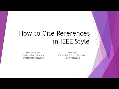 IEEE Citation Style Tutorial