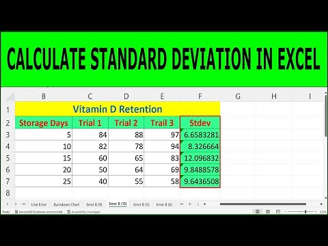 How to calculate standard deviation in Excel | Standard Deviation in Excel