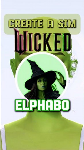 Create a sim ELPHABA from WICKED ‪@wickedmovie‬ #shorts #sims4 #wicked #elphaba #thesims4 #ts4