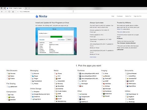 Ninite Tutorial, Install software on New PC