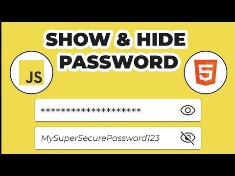 Password Hide and Show Using JavaScript | With Program Explained