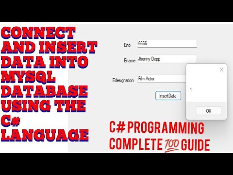 Connect and Insert Records in MySQL Using C#