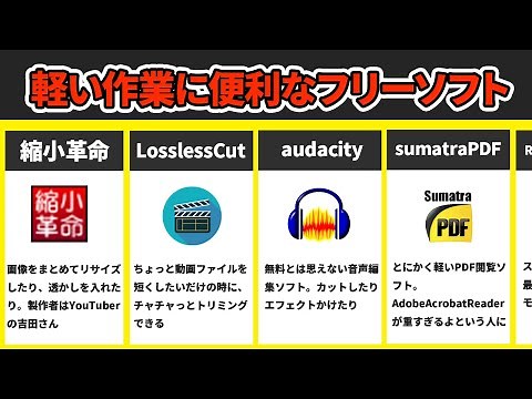 【軽い！】すぐ開いて使えるフリーソフト大全
