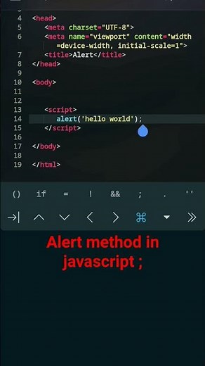 How to use alert() method in javascript #coding #webdevelopment #programming #javascript #project