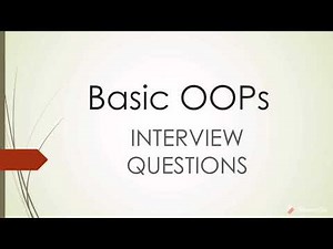 Basic OOPs concepts interview questions and answers
