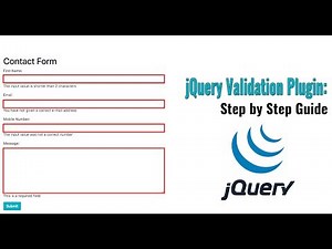jQuery Validation Plugin: Form validation with jQuery