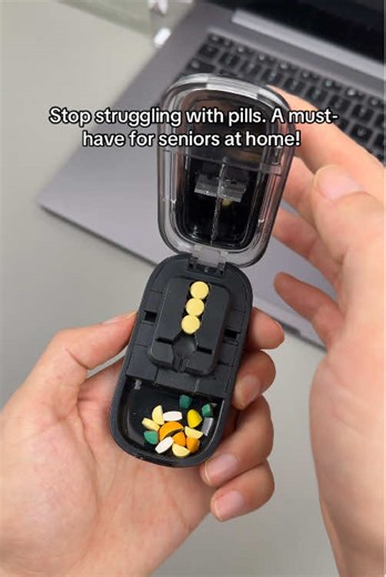 It can split pills into halves or even quarters, if you’ve got seniors at home, this is a must-have. #PillCutter #PillStorage #HealthGadgets #EverydayEssential #TikTokShopRestock