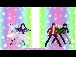 MMD - Aphmau, Aaron, Katelyn, Travis, Kawaii~Chan and Zane - Timber {Aphmau}