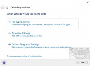 Default Programs Editor