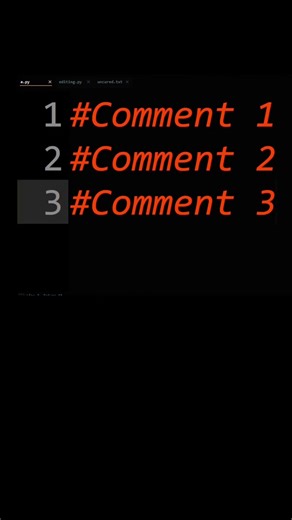 Python Comment Multiple Lines