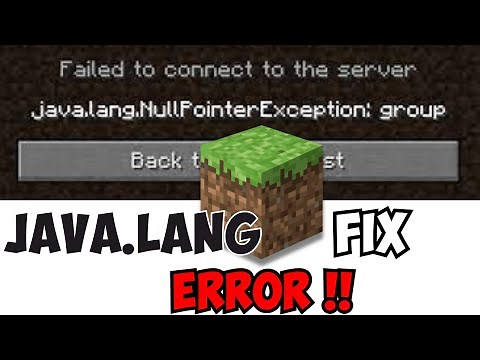 How To Fix Minecraft Java.lang.NullPointerException [Very EASY!]