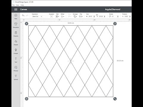 How to make the Diamond/Argyle Template using Cricut Design Space