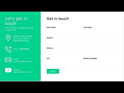 How to build a responsive contact form using Html, css, bootstrap 5