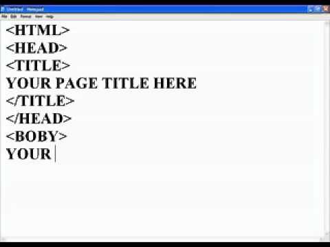 How to create HTML Web page using Notepad