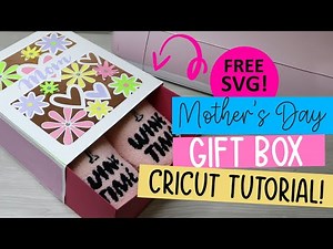 DIY Gift Box Cricut Tutorial with Free Box Template