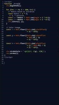 CreativeCoding | Spiral #javascript #creativecoding #coding