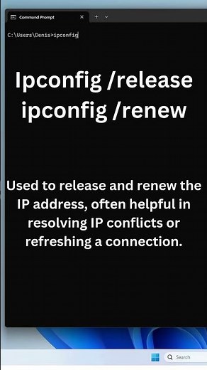 ipconfig #windows #networking
