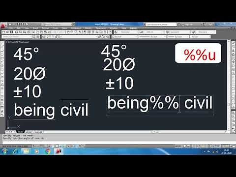 Text Symbols and Special Characters in AutoCAD