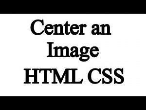 how to center an image in html
