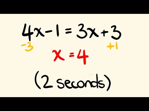 How to solve Algebra equations Easily - Trick