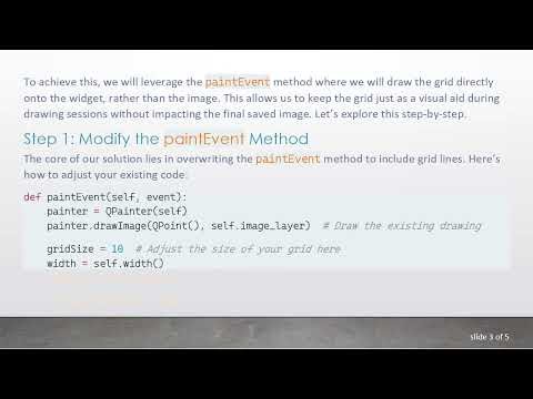 Creating a Transparent Grid Overlay on QImage Using PyQt5